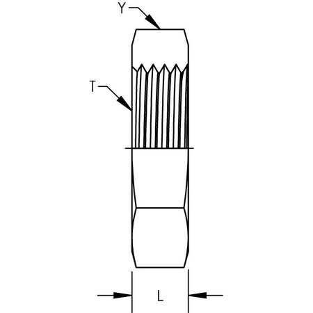 World Wide Fittings Flat Face O-Ring Bulkhead Locknut 4925X16T